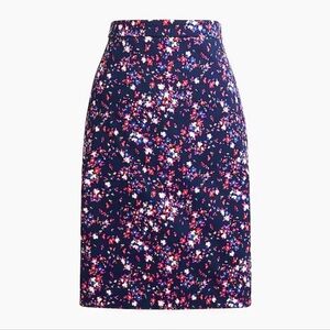 J. Crew Sateen Floral Pencil Skirt Size 00
